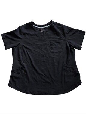 Climate Right by Cuddl Duds 3XL Women Black Scrub Top Plus Size